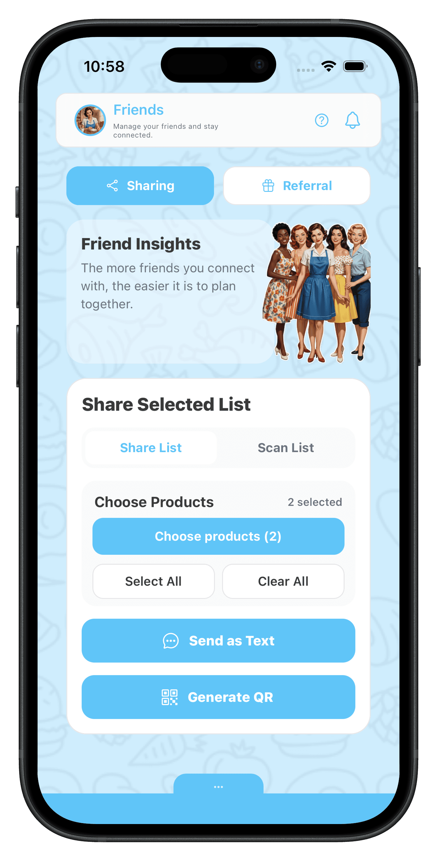 Shared Lists Screenshot